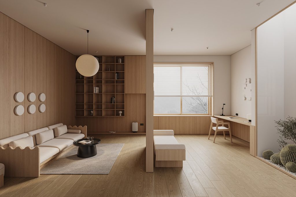 japandi living area design 6