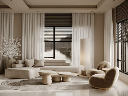 Curved Comfort: The Beauty of Rounded Furniture in Beige and Cream