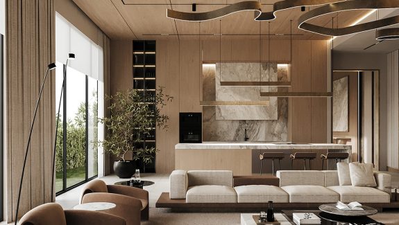A Gorgeous Wood Tone Villa With Lux Textures