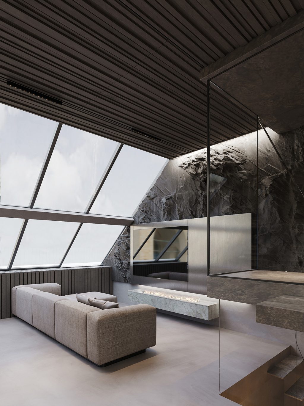 stone interior modern penthouse 13