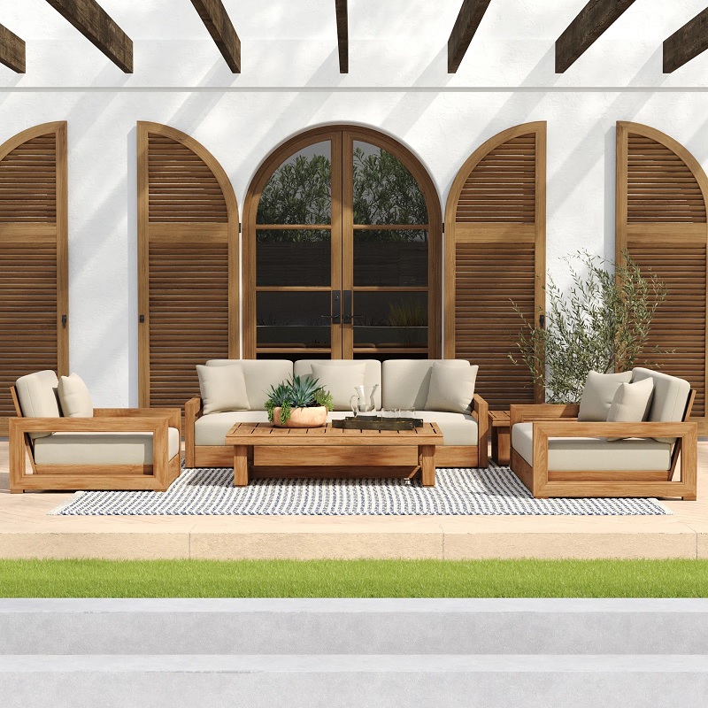 luxury outdoor furniture set made from teak