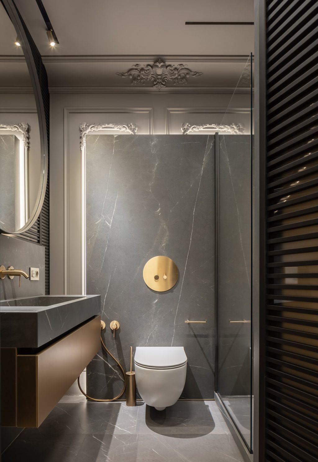 contemporary french style bathroom