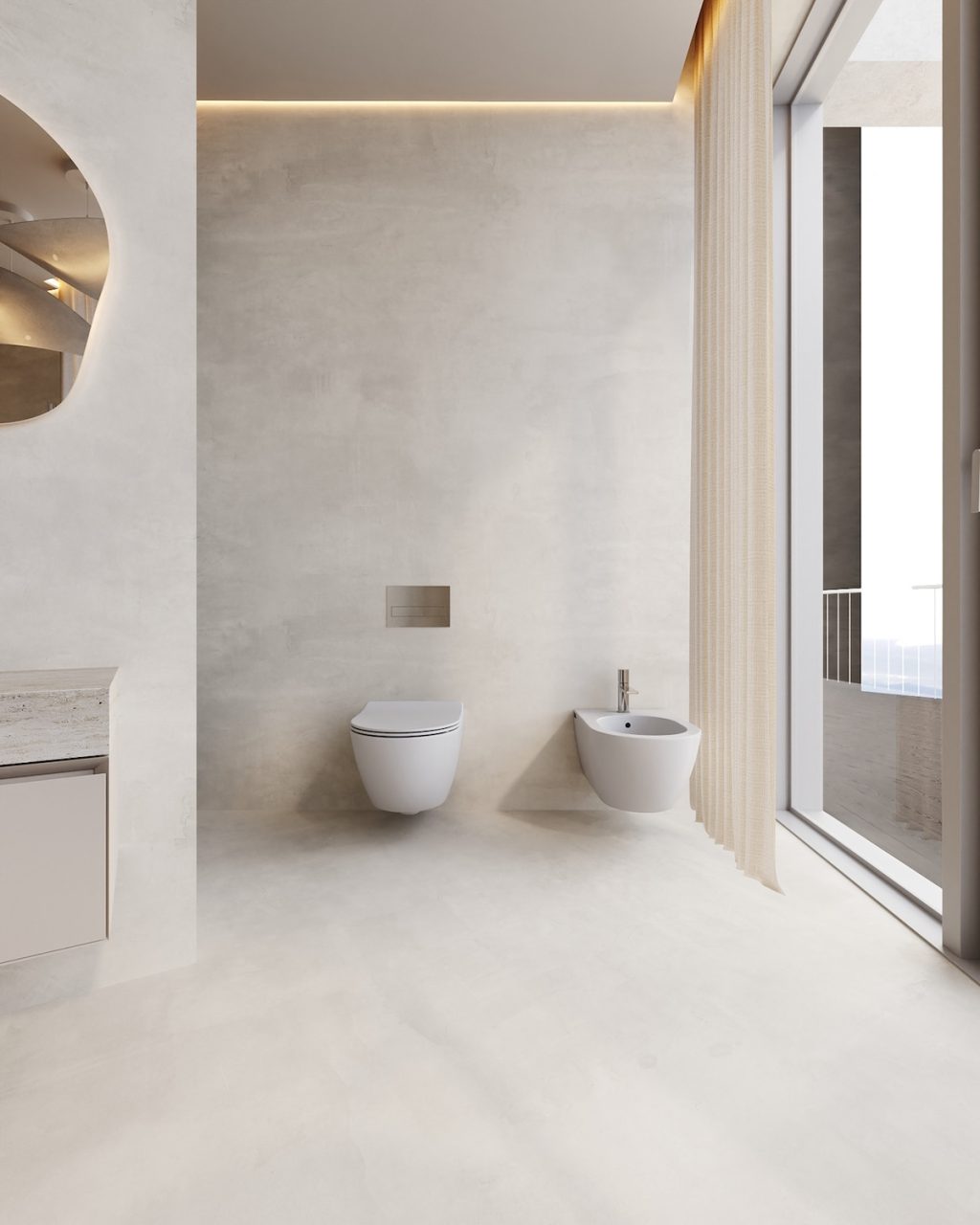 modern bathroom with toilet