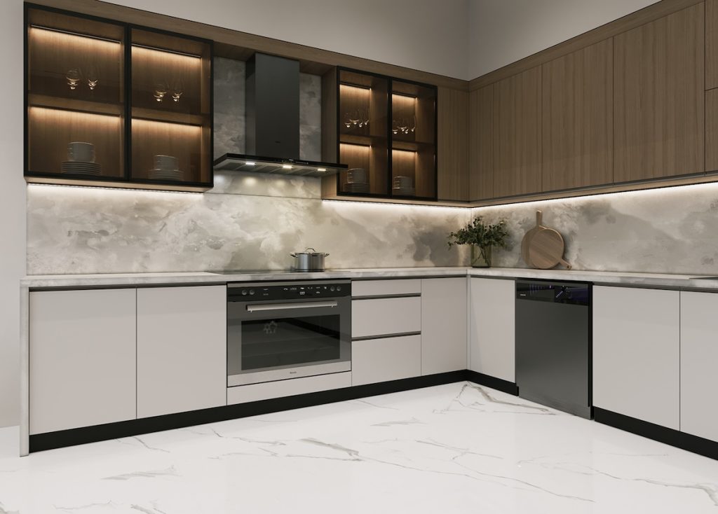 sleek kitchen cabinetry