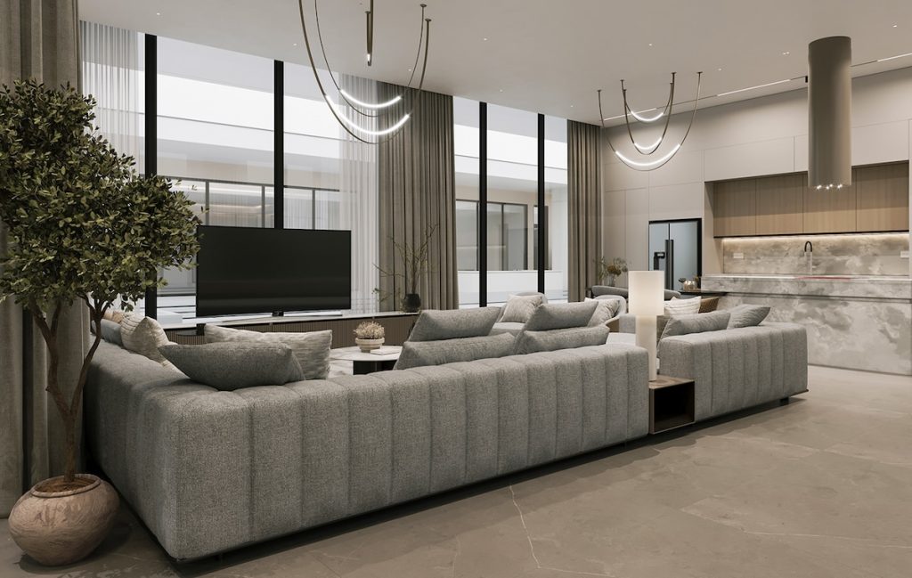 spacious living room