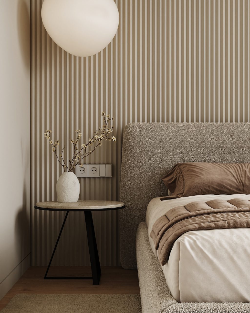 subtle and stylish bedroom corner