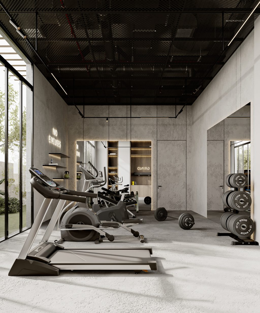 Garage home gym design