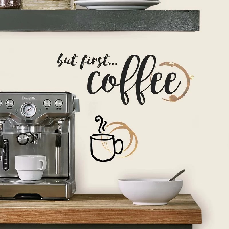 Coffee wall decal for kitchen