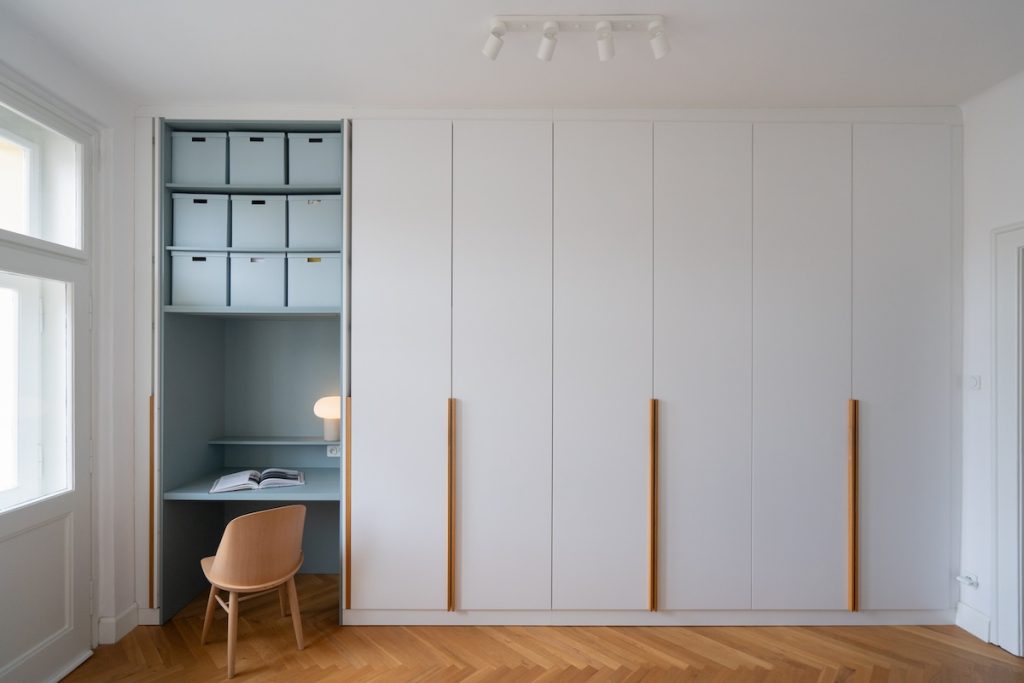 sleek cabinetry and work station