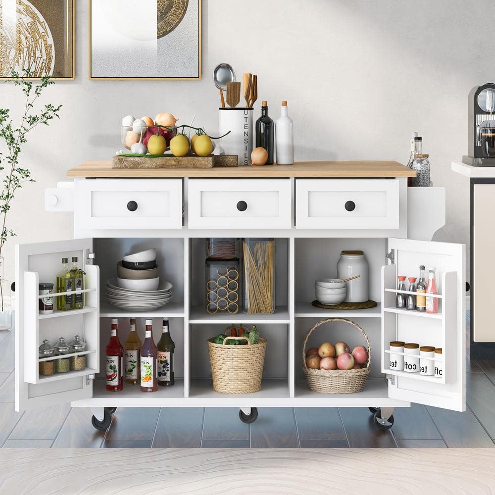 Kitchen island on wheels