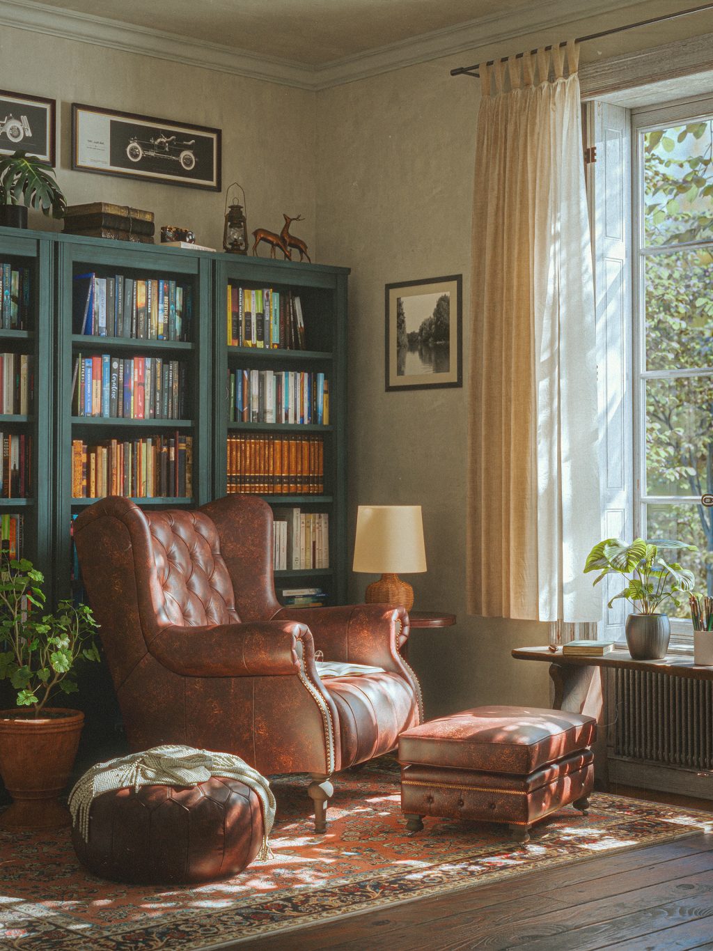 Vintage reading nook