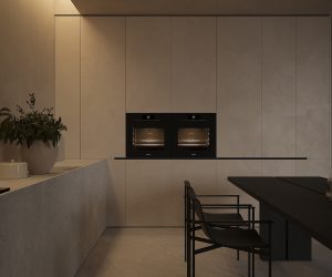 kitchen and dining with built in appliances