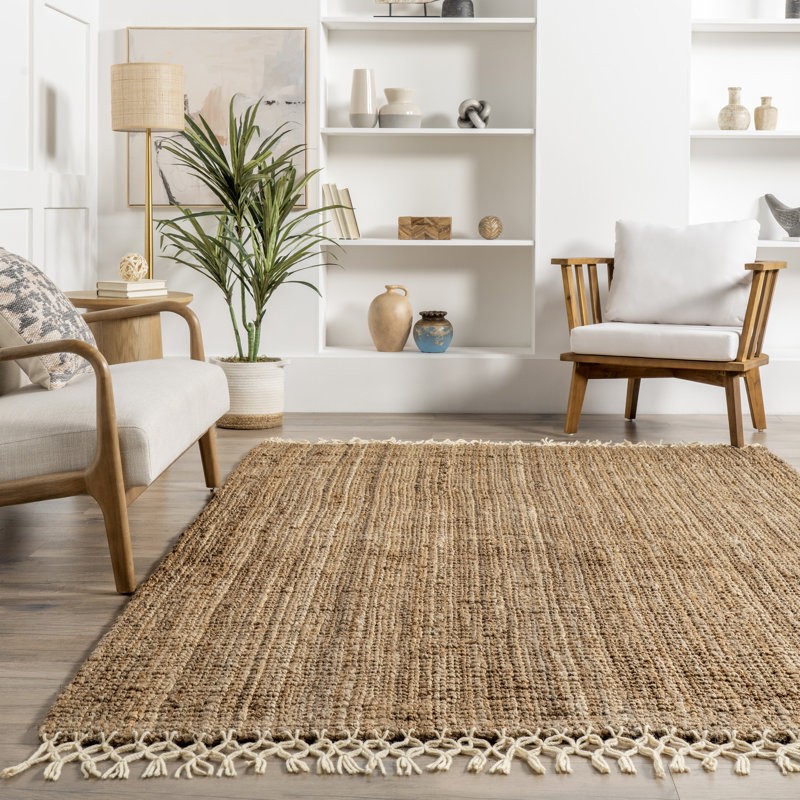 Natural fiber area rug