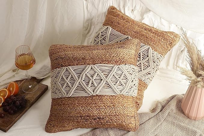 Handwoven Textured Throw Pillows