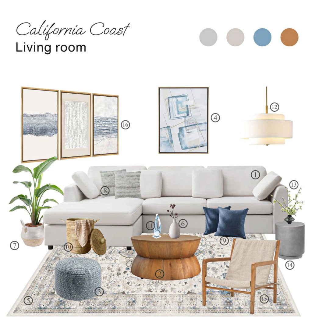 living room california coastal