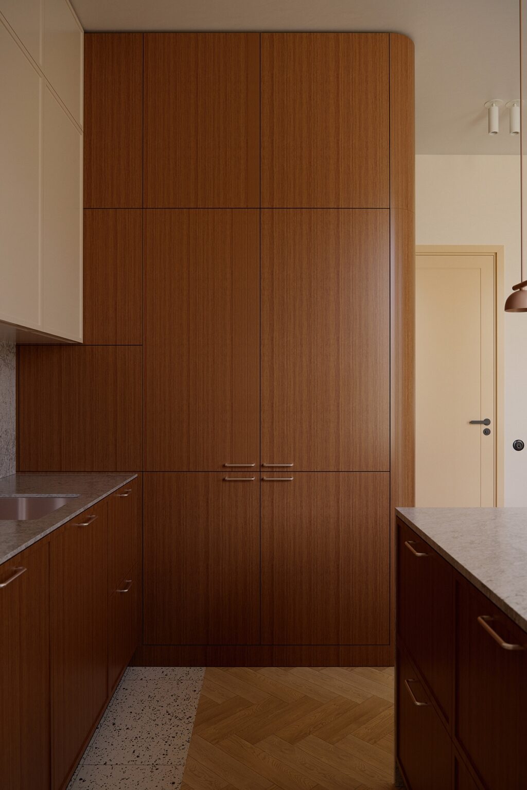 wooden cabinetry in kitchen