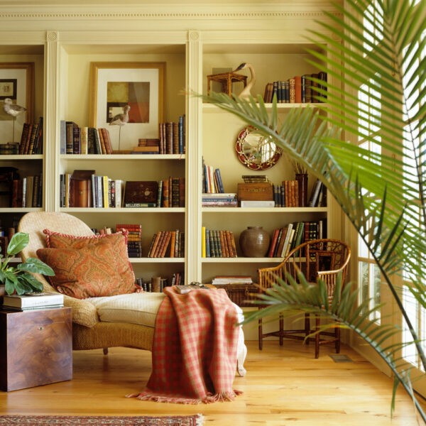 books in living room