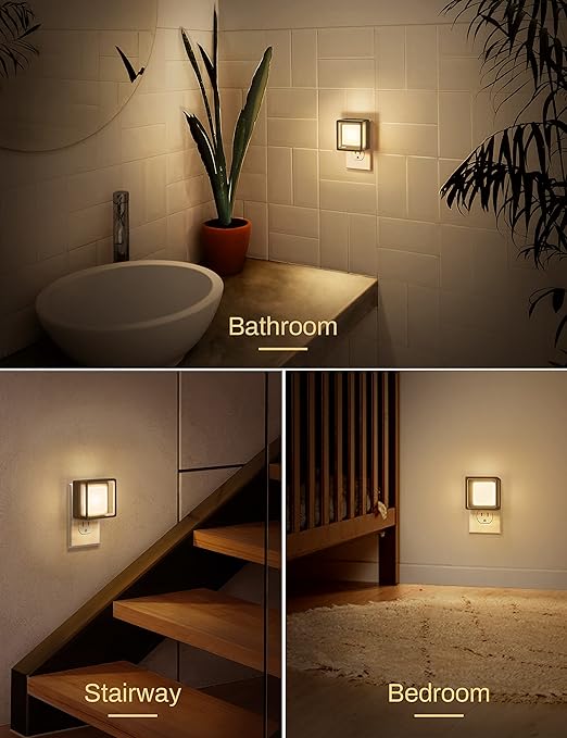 cozy night light in different rooms