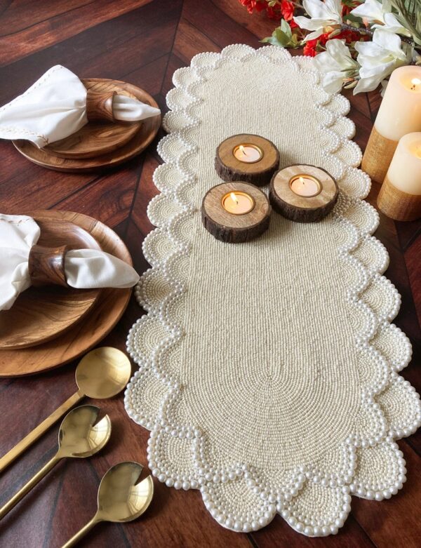 neutral table runner