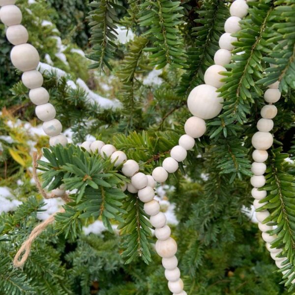 wooden beaded garland