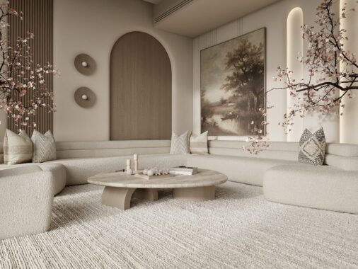 open and inviting living space in neutral hues