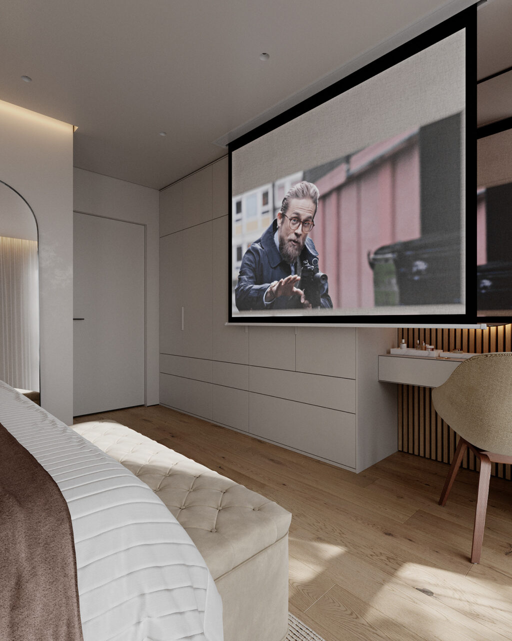 projector in bedroom