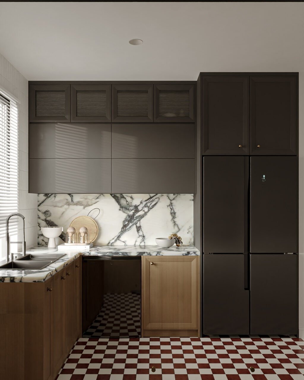 black cabinetry