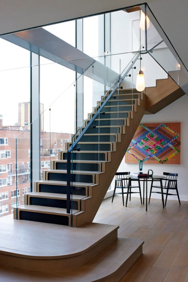 breakfast nook under the stairs