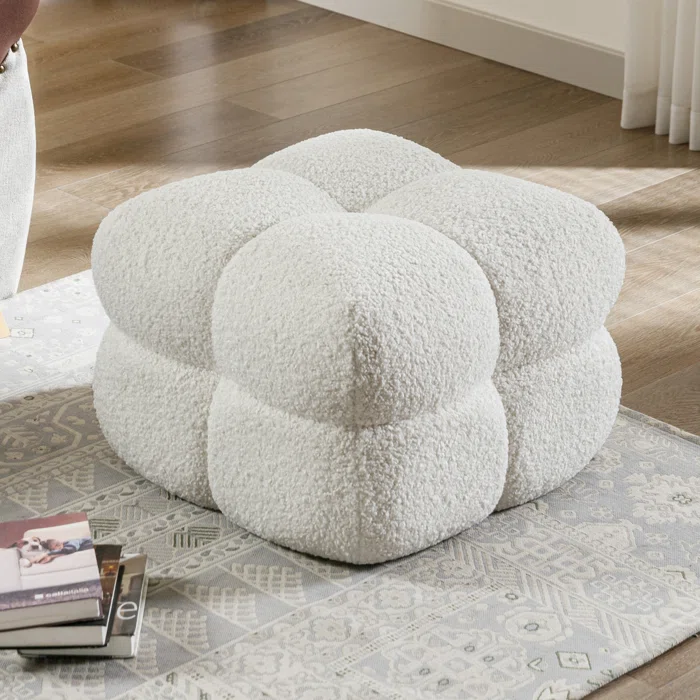 comfortable sherpa ottoman