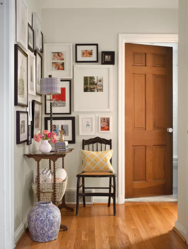 hallway gallery wall idea