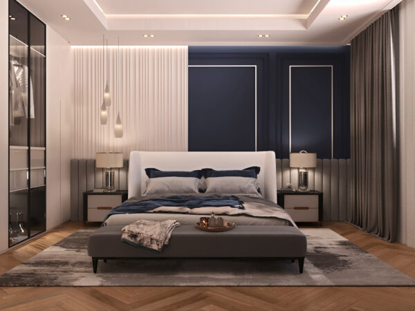 royal blue bedroom