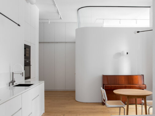 The Alba Apartment: Where All-White Meets Wooden Warmth